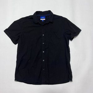 Apt.9 Shirt Sleeve Buttonup Shirt Black Large